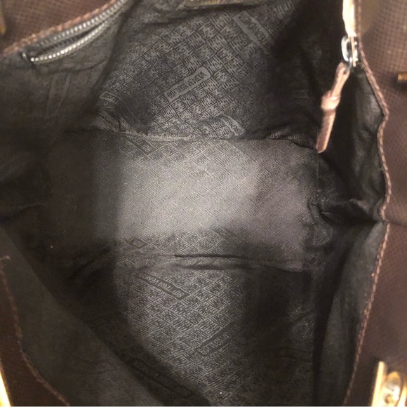 Bottega Veneta RARE vintage brown embossed leather shoulder bag with gold chain - Picture 11 of 16